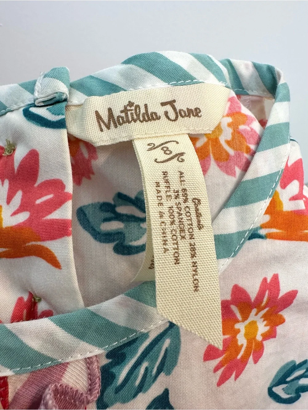 Matilda Jane Teal & Coral Fall Floral Tunic